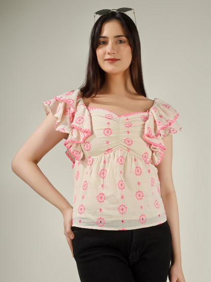 Racha Embroidered Top