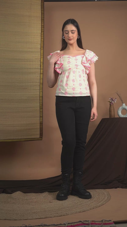 Racha Embroidered Top